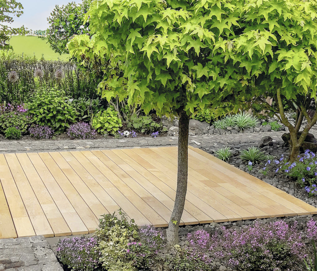 Robinie Terrassendiele unbehandelt – glatt oder fein geriffelt 23 x 118 mm