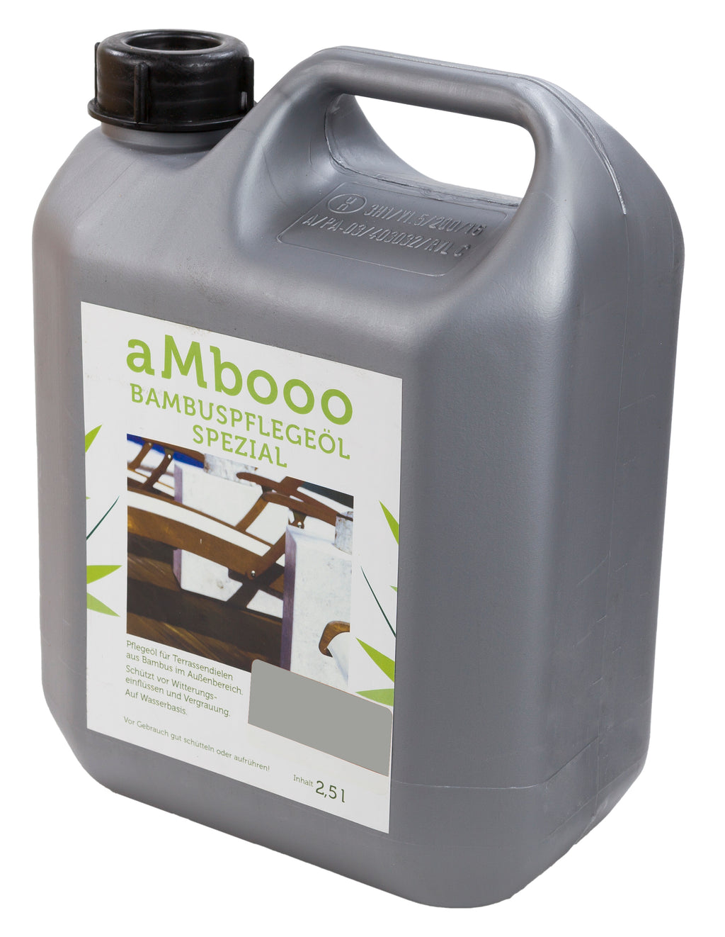 aMbooo Terrassenöl Granit Grey – Pflegeöl für Bambusterrassen 2,5 L
