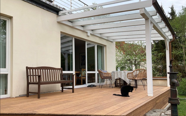 Bambus Terrassendiele aMbooo  – französisch & glatt 20 x 140/200 x 1870 mm