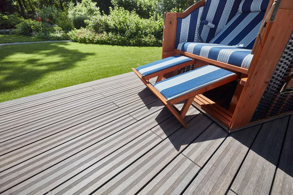 Bambus Terrassendiele aMbooo  – französisch & glatt 20 x 140/200 x 1870 mm