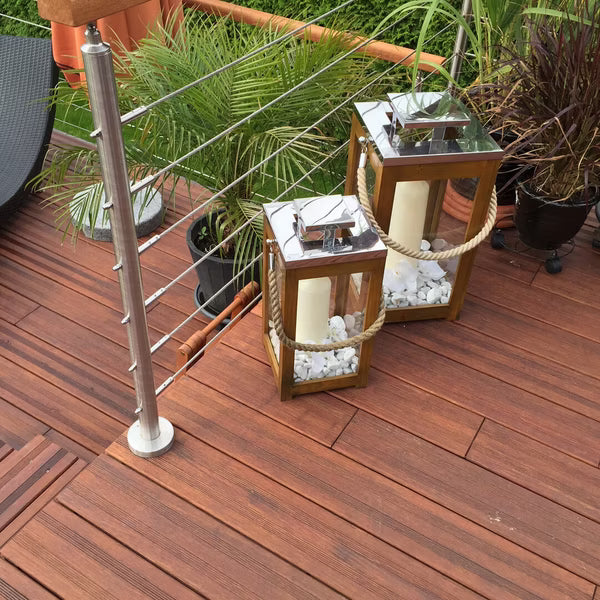 Bambus Terrassendiele aMbooo  – französisch & glatt 20 x 140/200 x 1870 mm