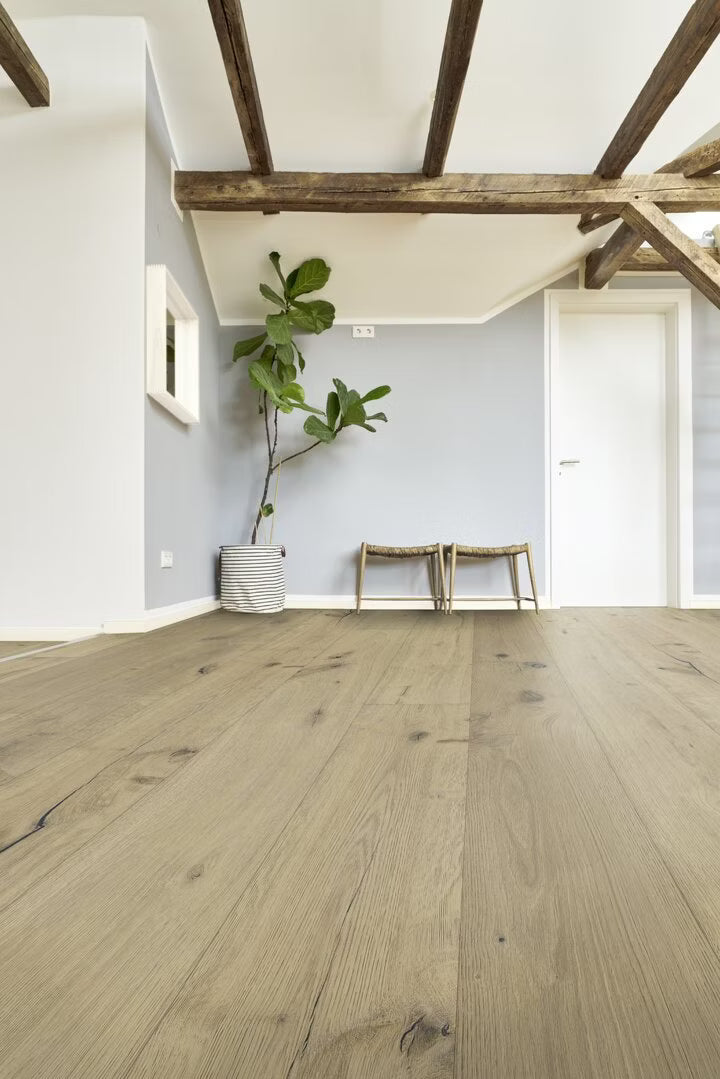 Landhausdiele Floorentino Blacklabel XL Eiche Amsterdam, tief gebürstet, Rohoptik