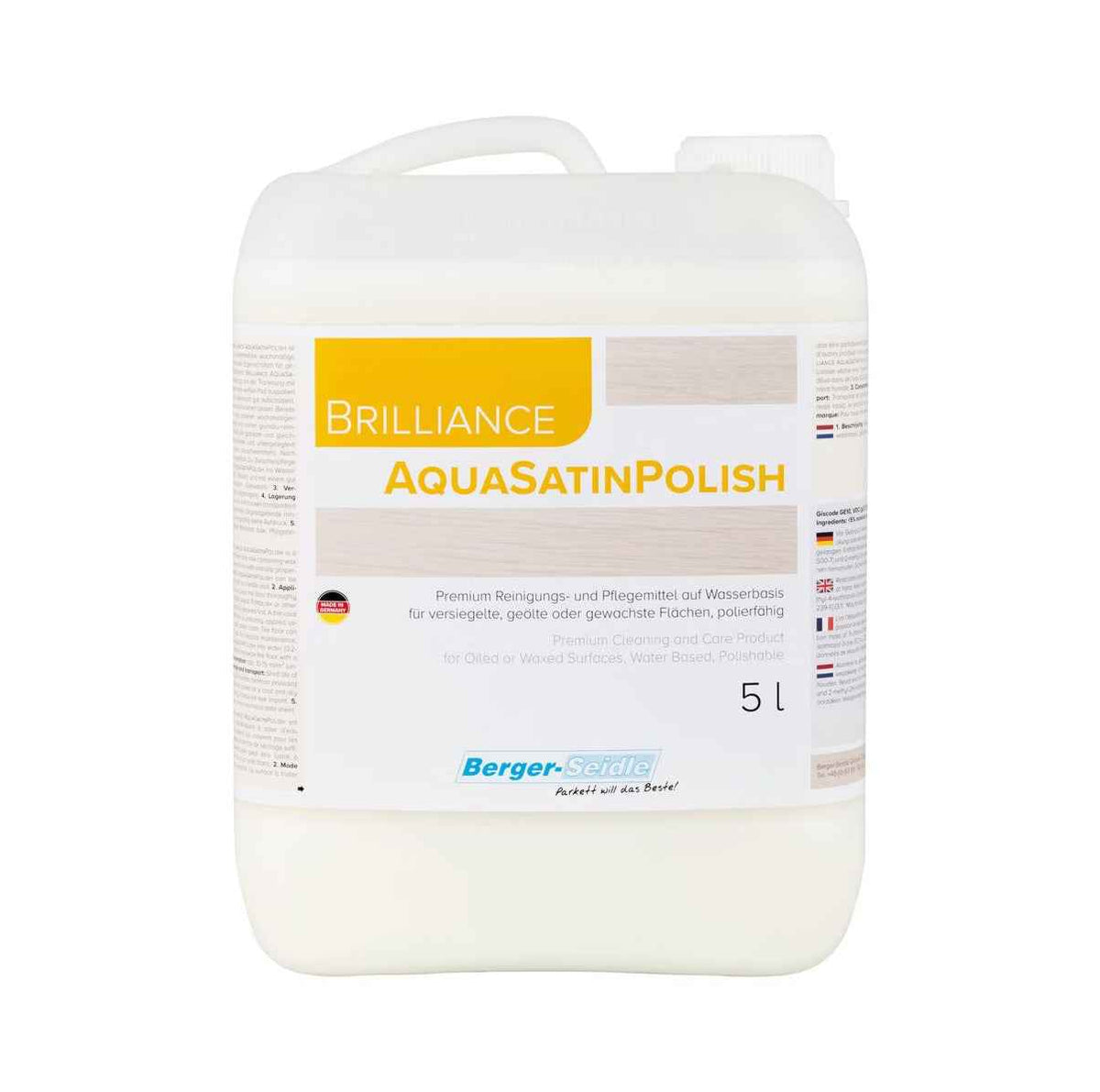 Berger-Seidle Aqua-Satin Polish – Pflegemilch für geölte Holzböden