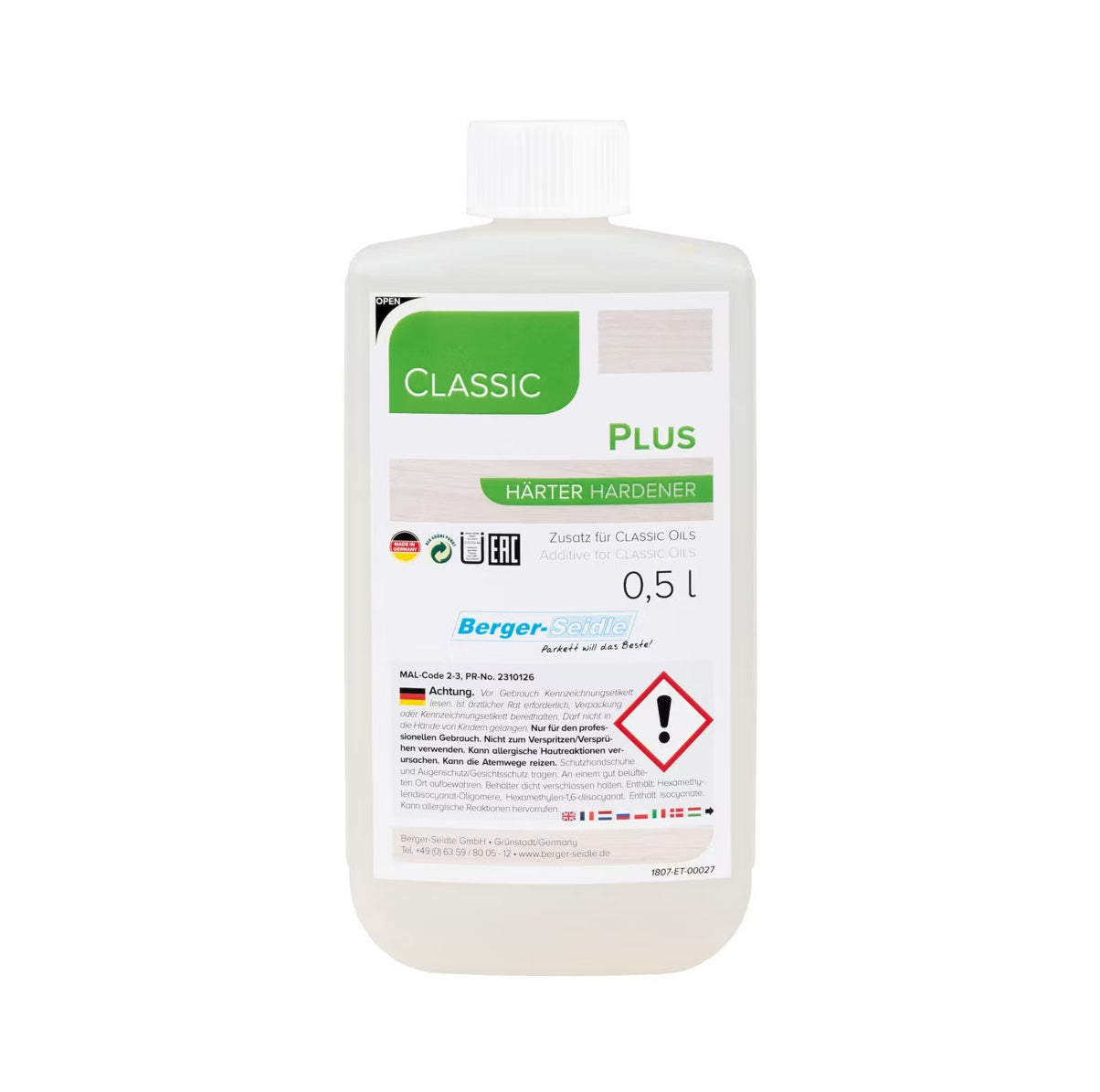 Berger-Seidle Classic Plus – Reaktivvergütung für Parkettöle
