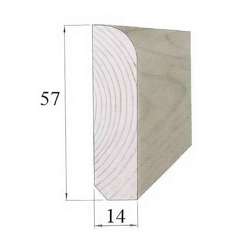Fichte Fußleiste 401 roh – 14 x 57 x 2400 mm