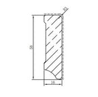 Weiße Sockelleiste „Cube 631“ lackiert – 16 x 58 x 2400 mm