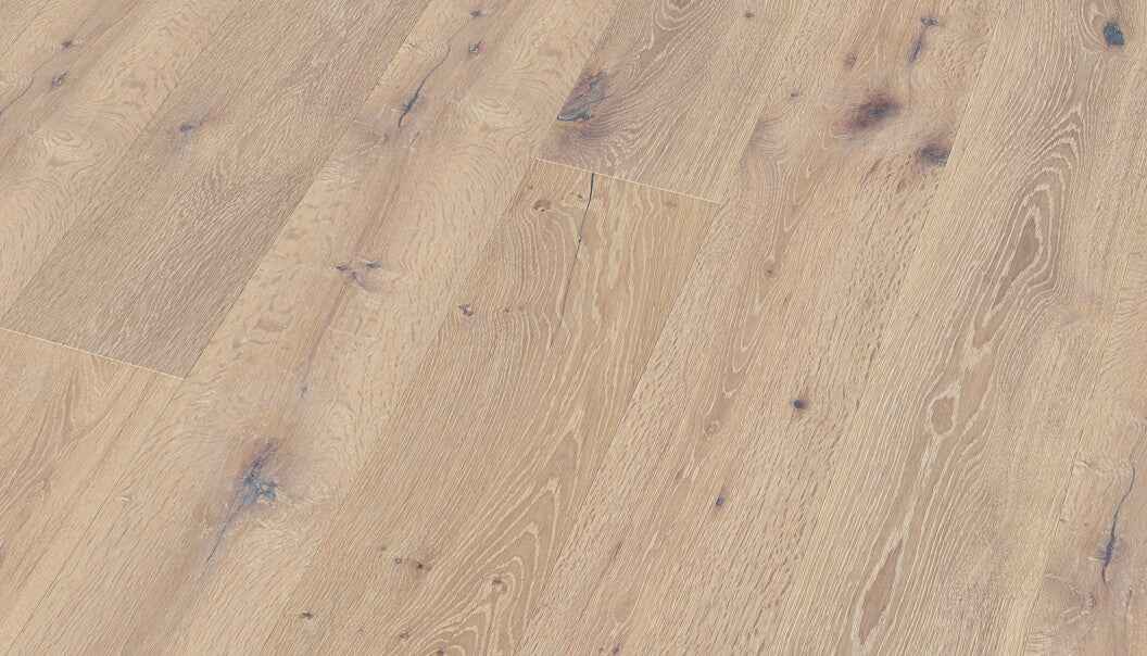 Landhausdiele Eiche Whitewash gekalkt – gebürstet & handgehobelt | 15x189x1900 mm