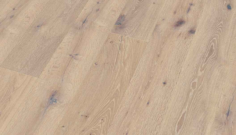 Landhausdiele Eiche Whitewash gekalkt – gebürstet & handgehobelt | 15x189x1900 mm