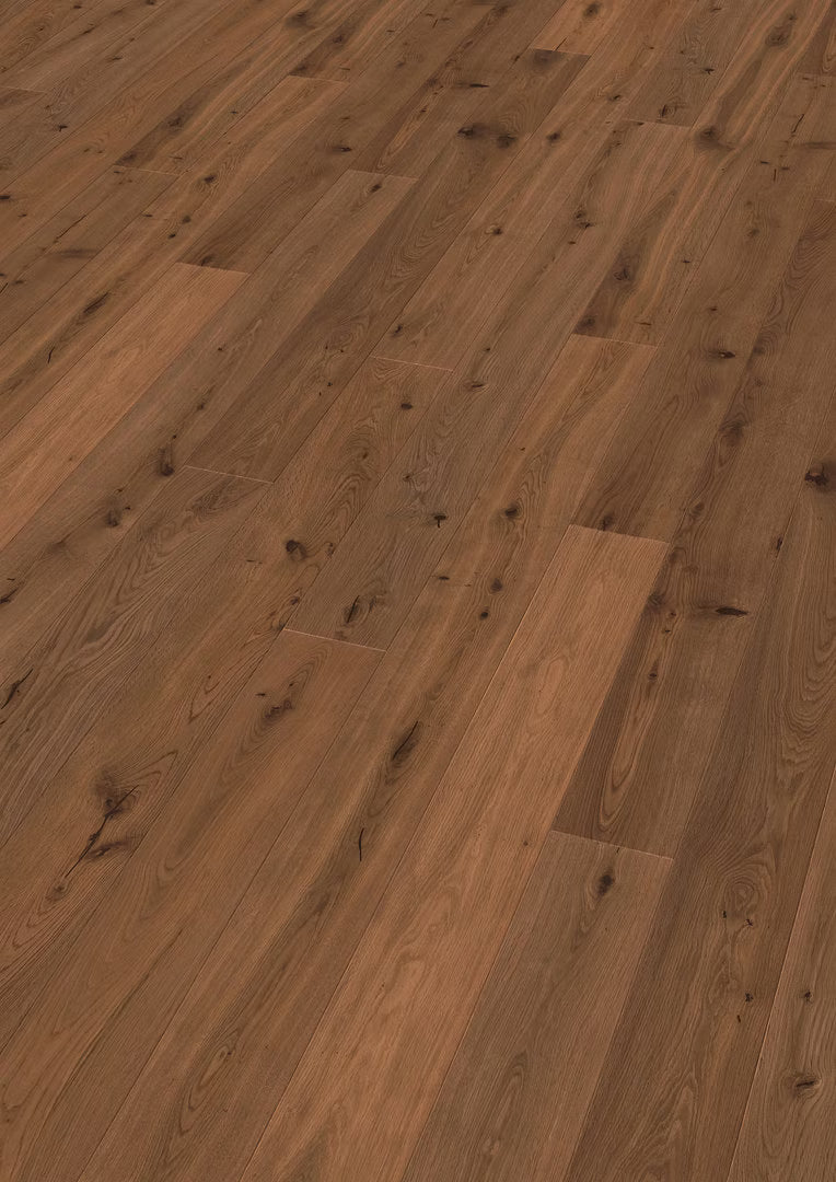 Eiche Bronzo Landhausdiele – gedämpft & naturgeölt | 14 x 182 x 2200 mm