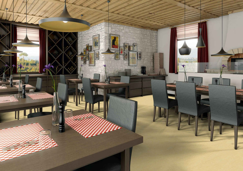 Mais Linoleum-Klebefliese Pure – warmer Designboden in natürlicher Sandoptik