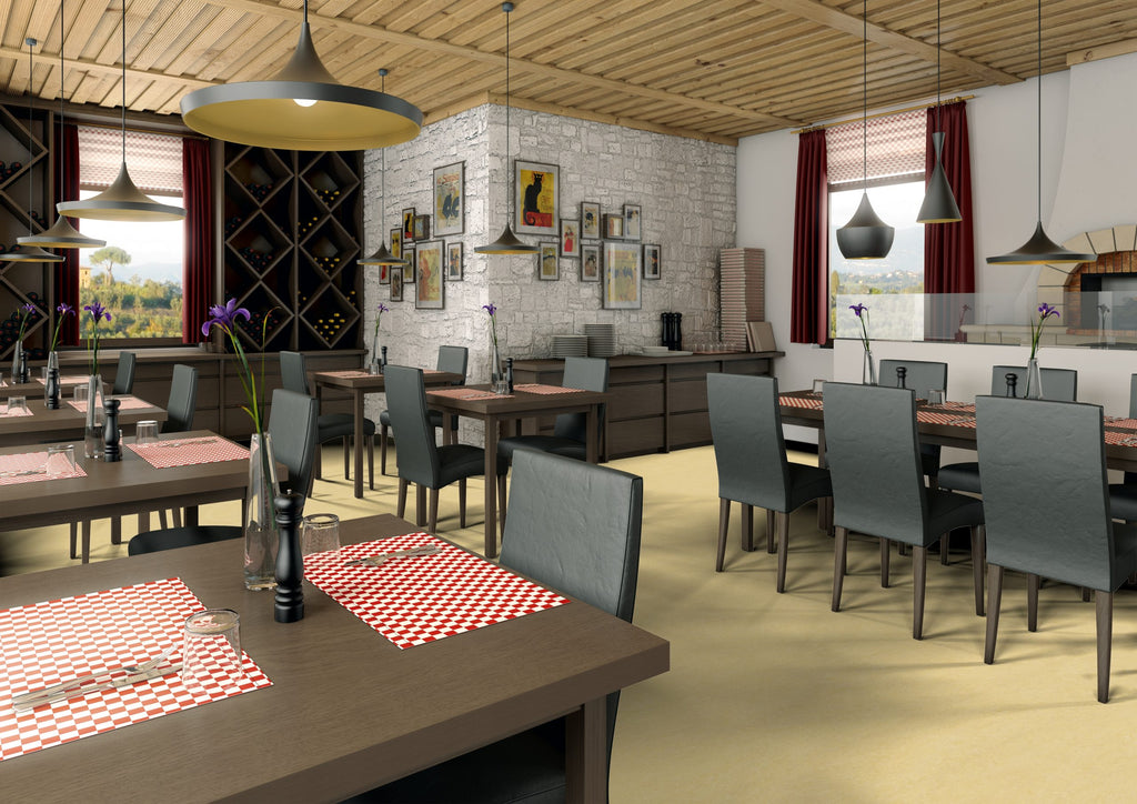 Mais Linoleum-Klebefliese Pure – warmer Designboden in natürlicher Sandoptik