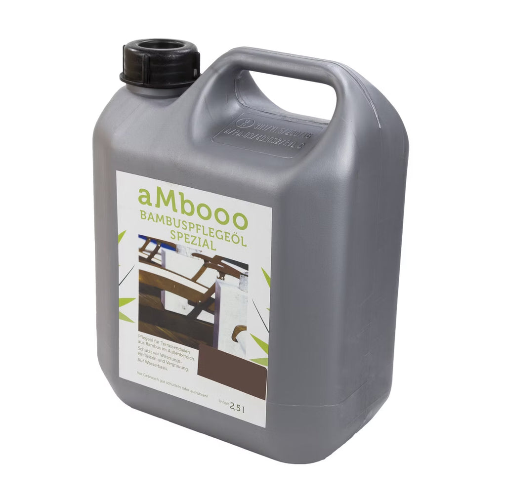 aMbooo Terrassenöl Espresso – Pflegeöl für Bambusterrassen 2,5 L