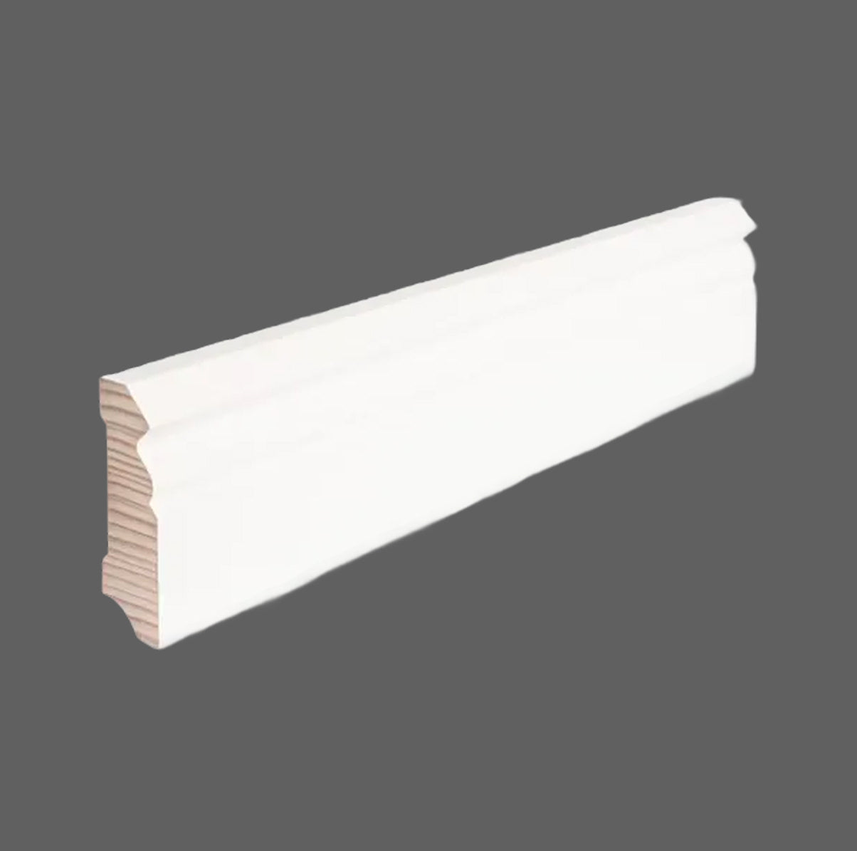 Weiße Profilsockelleiste „Berlin 624“ lackiert – 16 x 58 x 2400 mm