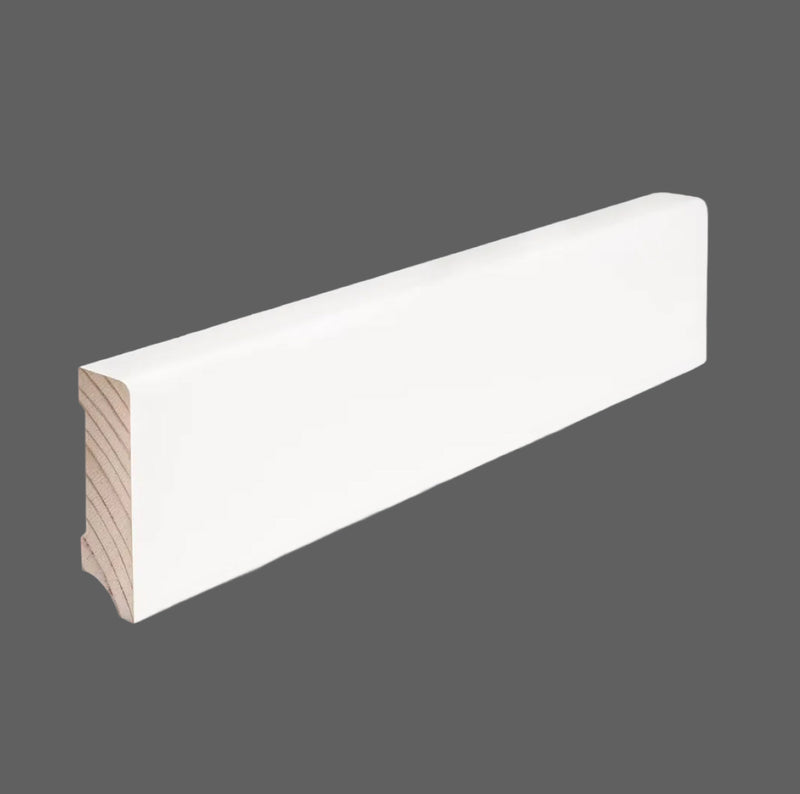 Weiße Sockelleiste „Cube 631“ lackiert – 16 x 58 x 2400 mm - Kaditzianer