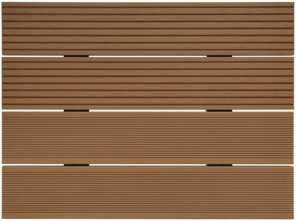 WPC Hohlkammer-Terrassendielen vivaDeck® – Riffel/Trapezprofil 24x142 mm