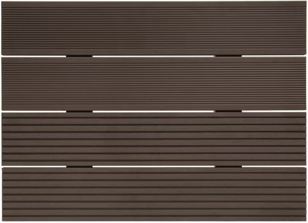 WPC Hohlkammer-Terrassendielen vivaDeck® – Riffel/Trapezprofil 24x142 mm