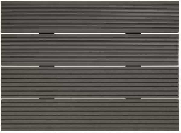 WPC Hohlkammer-Terrassendielen vivaDeck® – Riffel/Trapezprofil 24x142 mm