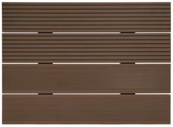 WPC Hohlkammer-Terrassendielen vivaDeck® – Riffel/Trapezprofil 24x142 mm