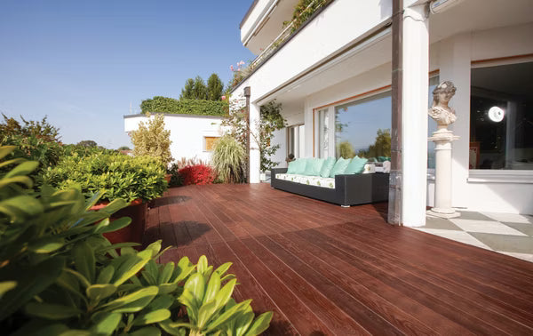 Terrassendiele Esche Thermisch Mod. Glatt Gehobelt & Gebürstet 20 x 130mm