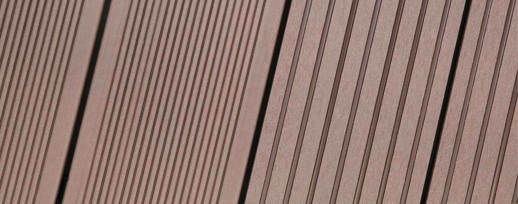 WPC Hohlkammer-Terrassendielen vivaDeck® – Riffel/Trapezprofil 24x203 mm