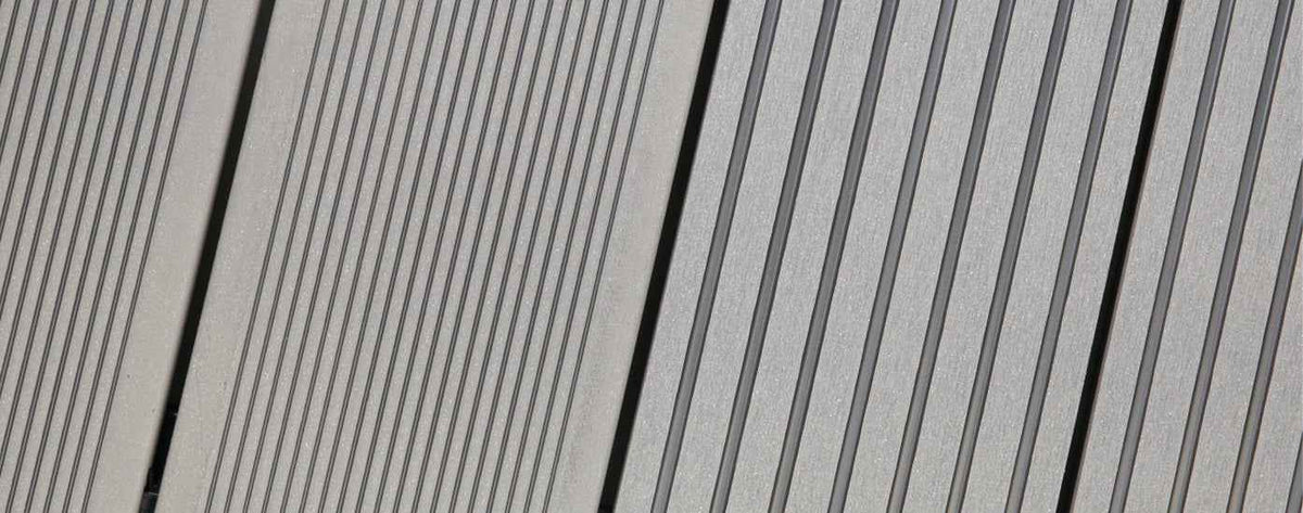 WPC Hohlkammer-Terrassendielen vivaDeck® – Riffel/Trapezprofil 24x203 mm