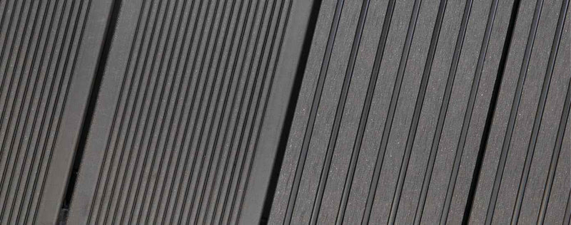 WPC Hohlkammer-Terrassendielen vivaDeck® – Riffel/Trapezprofil 24x203 mm