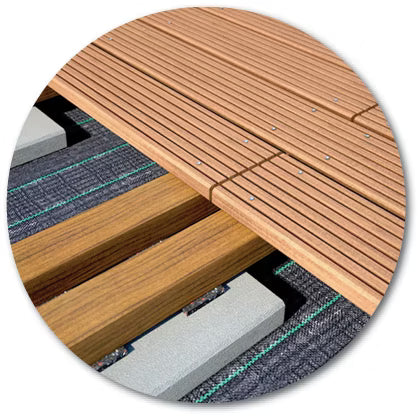 Douglasie Terrassendiele Rustikal – Kombiprofil genutet & geriffelt 28 x 145 mm