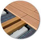 Douglasie Terrassendiele Rustikal – Kombiprofil genutet & geriffelt 28 x 145 mm