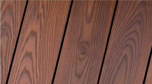 Terrassendiele Esche Thermisch Mod. Glatt Gehobelt & Gebürstet 20 x 130mm