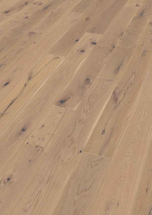 Eiche Schlossdiele - rustikale XL-Landhausdiele weiß geölt | 15 x 260 x 2200 mm